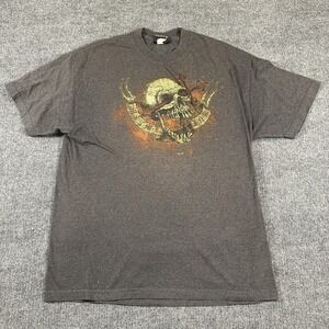 Miami Ink Shirt Mens XL Gray Skull Tattoo Graphic Tee Shop Preshrunk‎ Crewneck
